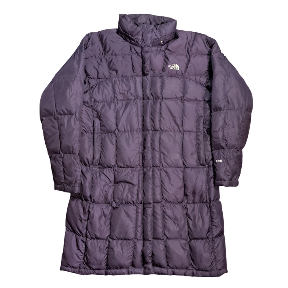 The North Face Metropolis Down Parka Jacket Womens Size XL Purple Puffer Quilted